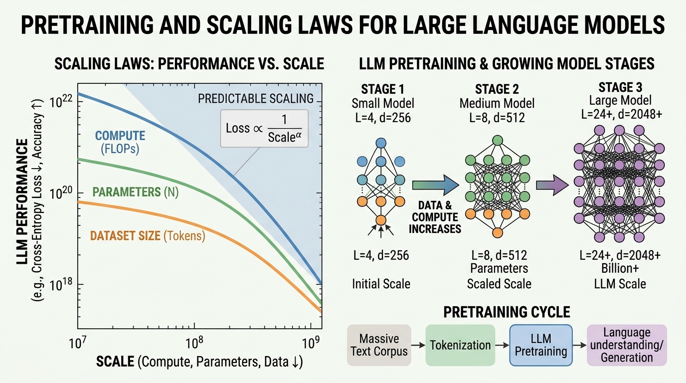 Pre-training, Scaling Laws and Data Curation chapter illustration