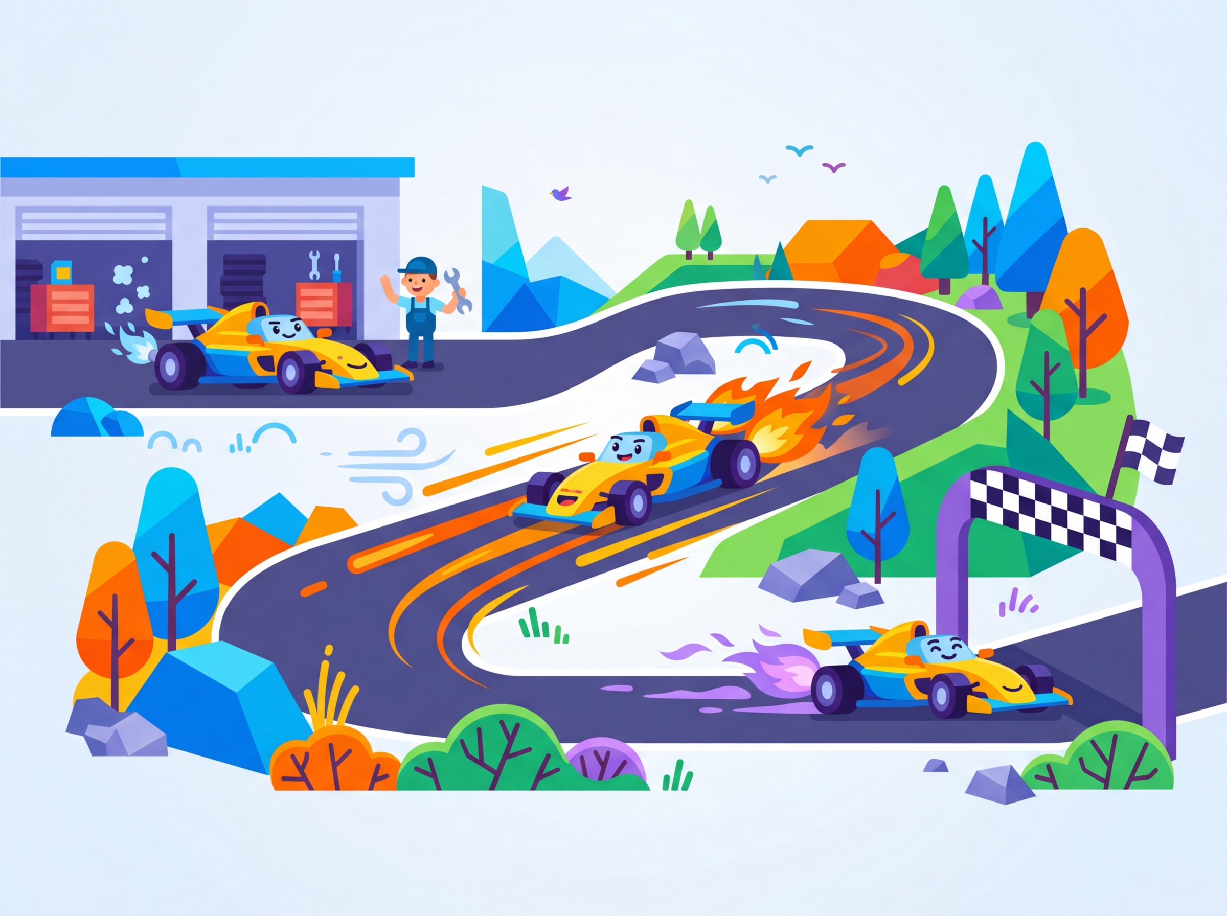 A graph showing learning rate warmup followed by decay, depicted as gradually turning up the heat before cooling down