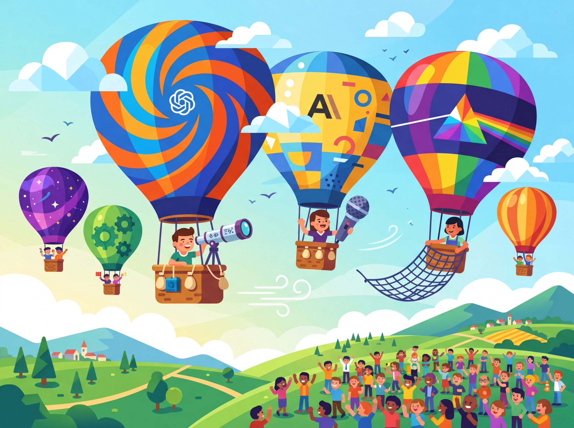 A race track showing frontier model providers competing to build the most capable AI systems