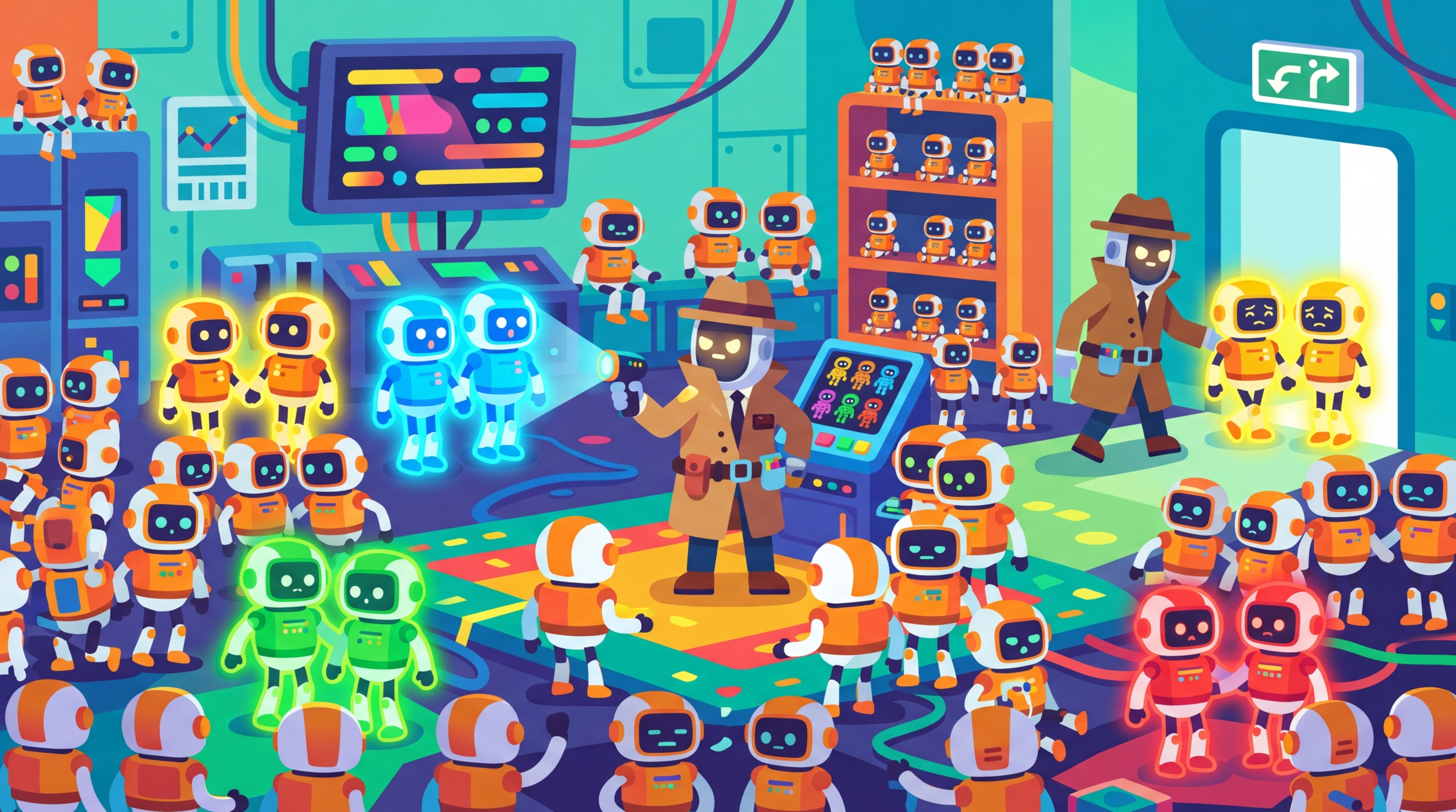 Identical twin data points being separated, with one being sent away while the other stays