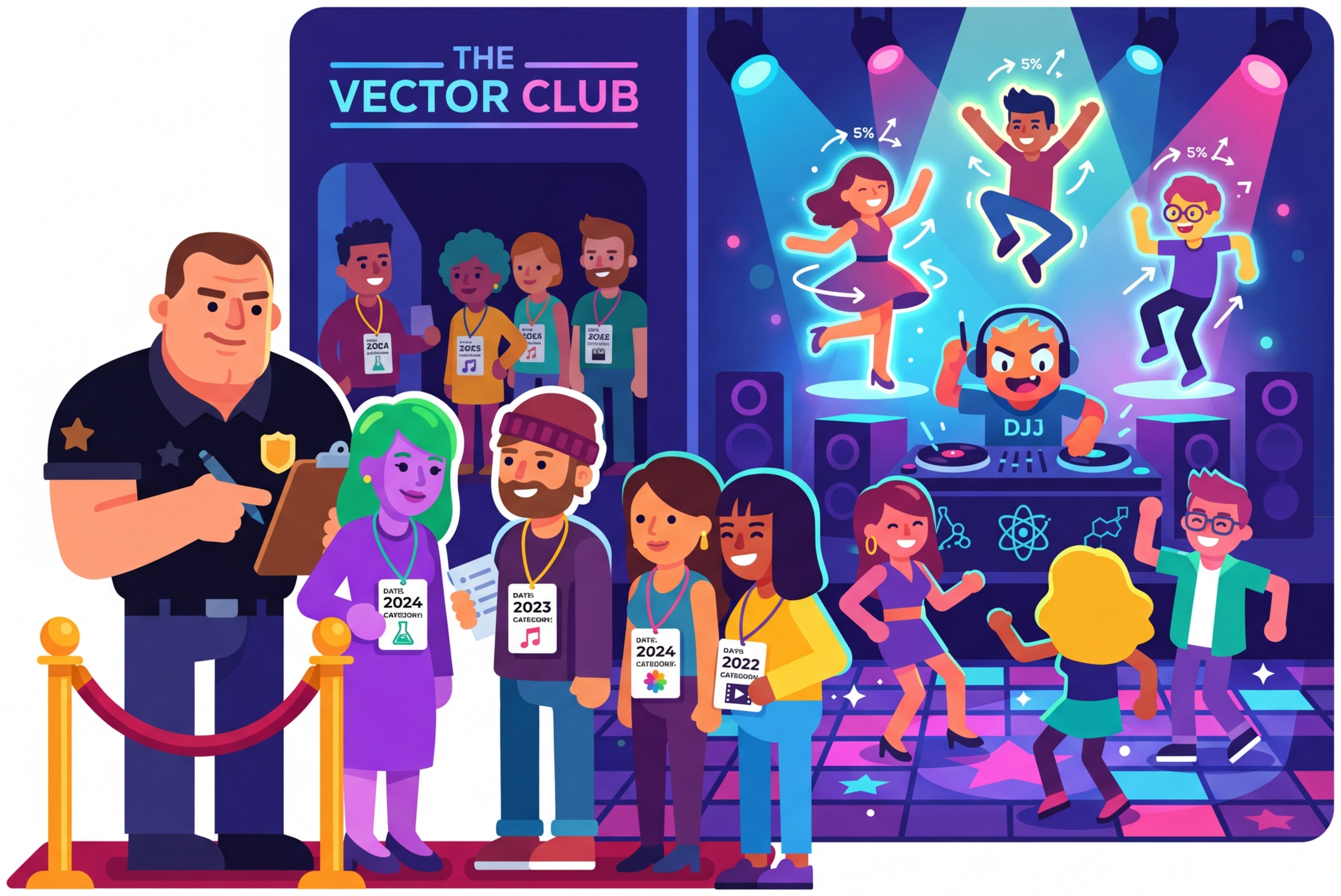 A bouncer at a club checking IDs and metadata tags before allowing vectors into the search results