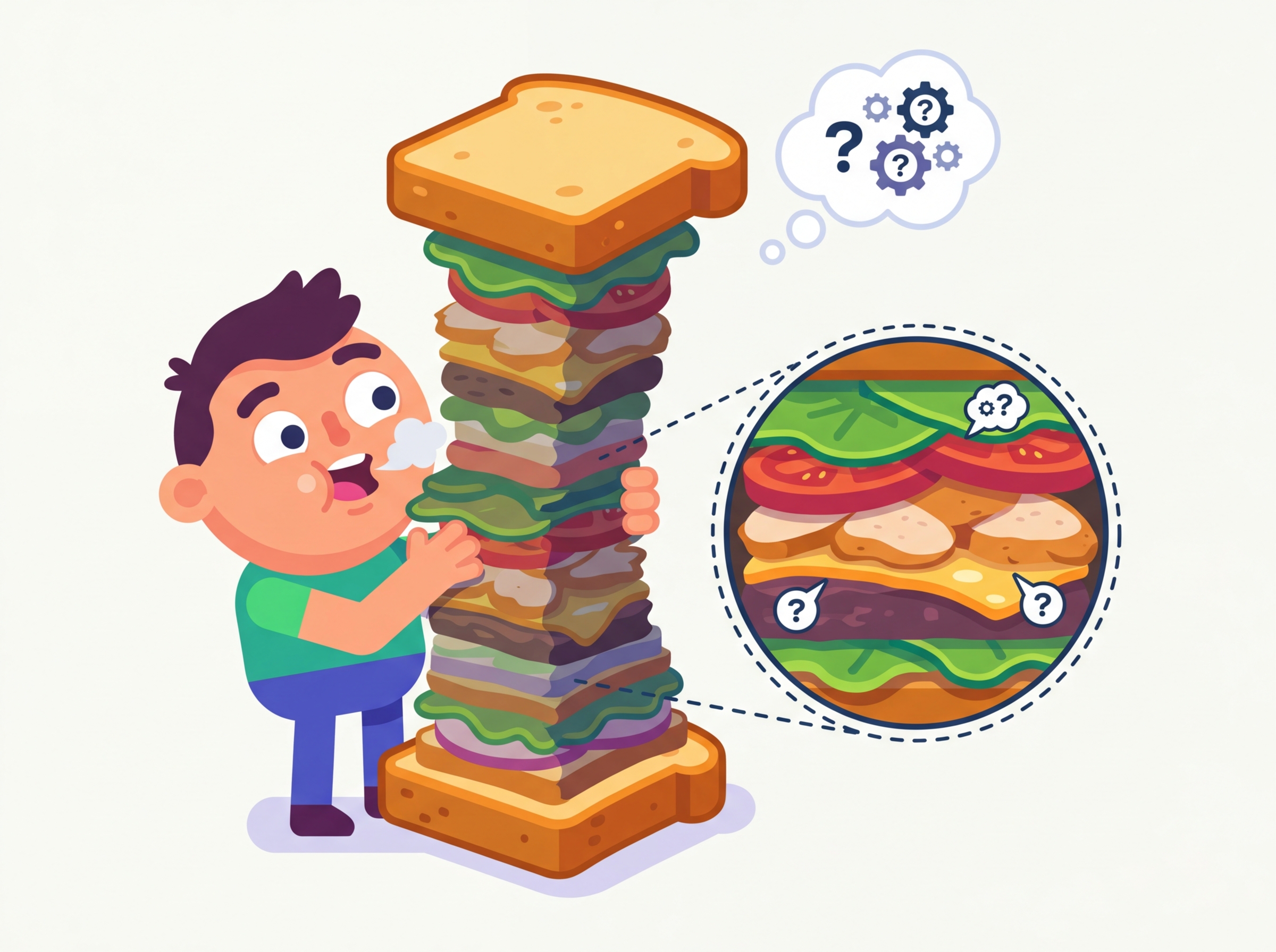 A sandwich where the middle filling is being ignored while the top and bottom bread get all the attention