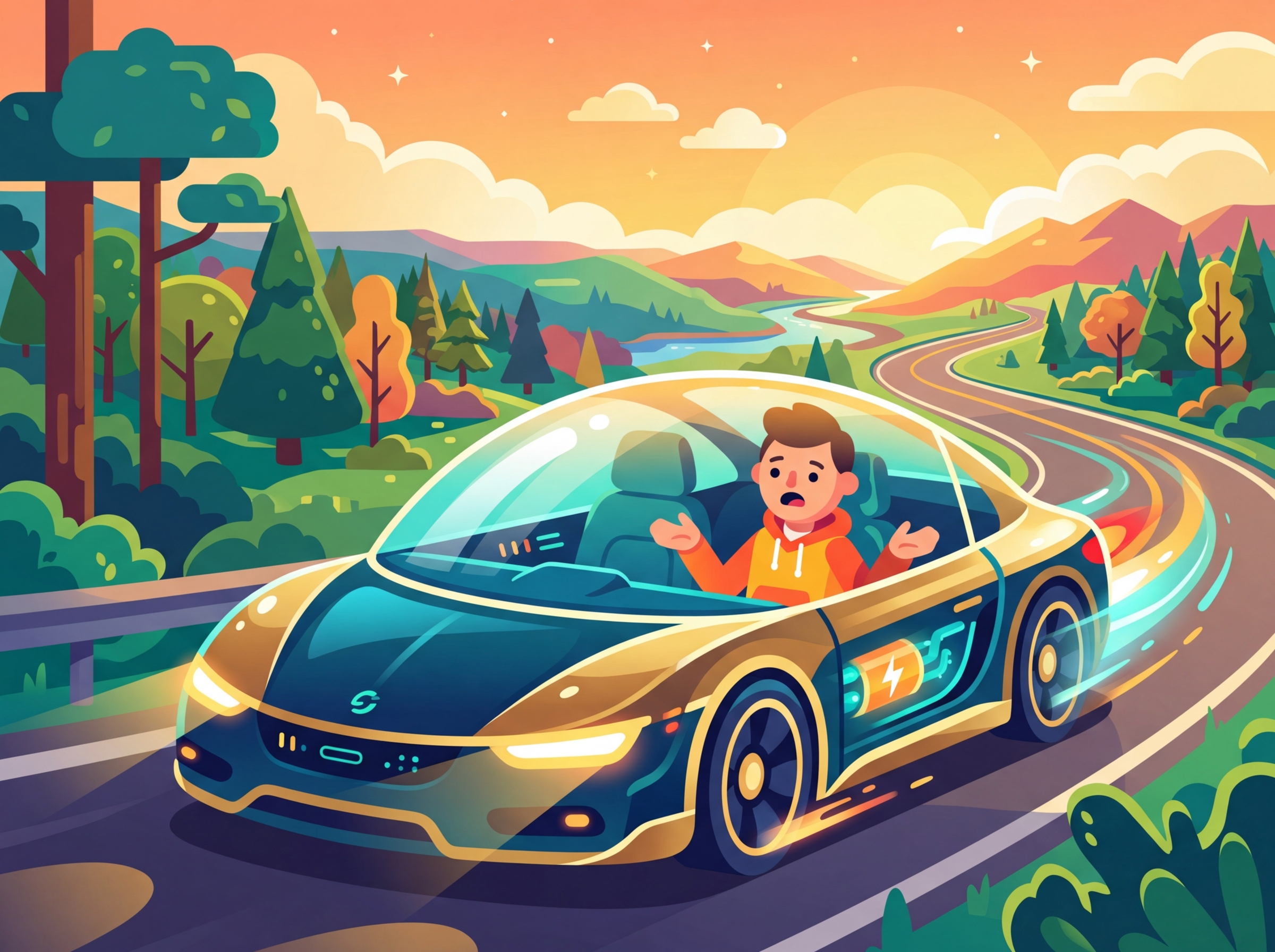 A sleek car with a powerful engine but no steering wheel, representing an LLM application with a great backend but no user interface for people to interact with